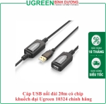 Cáp USB nối dài 20m có chíp khuếch đại Ugreen 10324 chính hãng